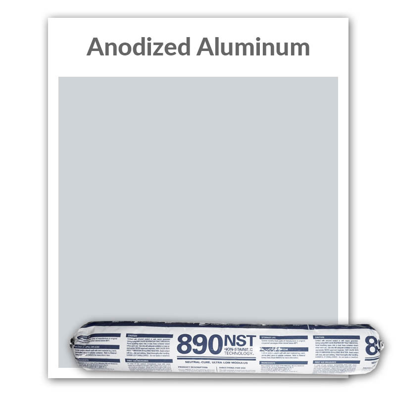 Pecora 890NST Silicone Sealant 20-oz., Anodized Aluminum