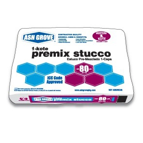 Ash Grove Pro® 1-Kote Premix Stucco, 80-lb.