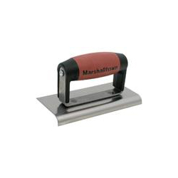 Marshalltown 6"x4" Stainless Steel Edger With Straight Ends, 1/8R, 1/4L DuraSoft® Handle