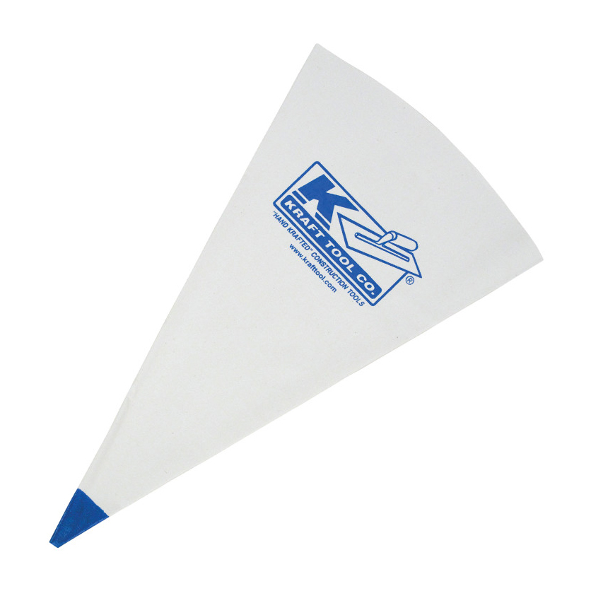 Kraft Tool 23"x13" Poly-Lined Grout Bag with Blue Tip